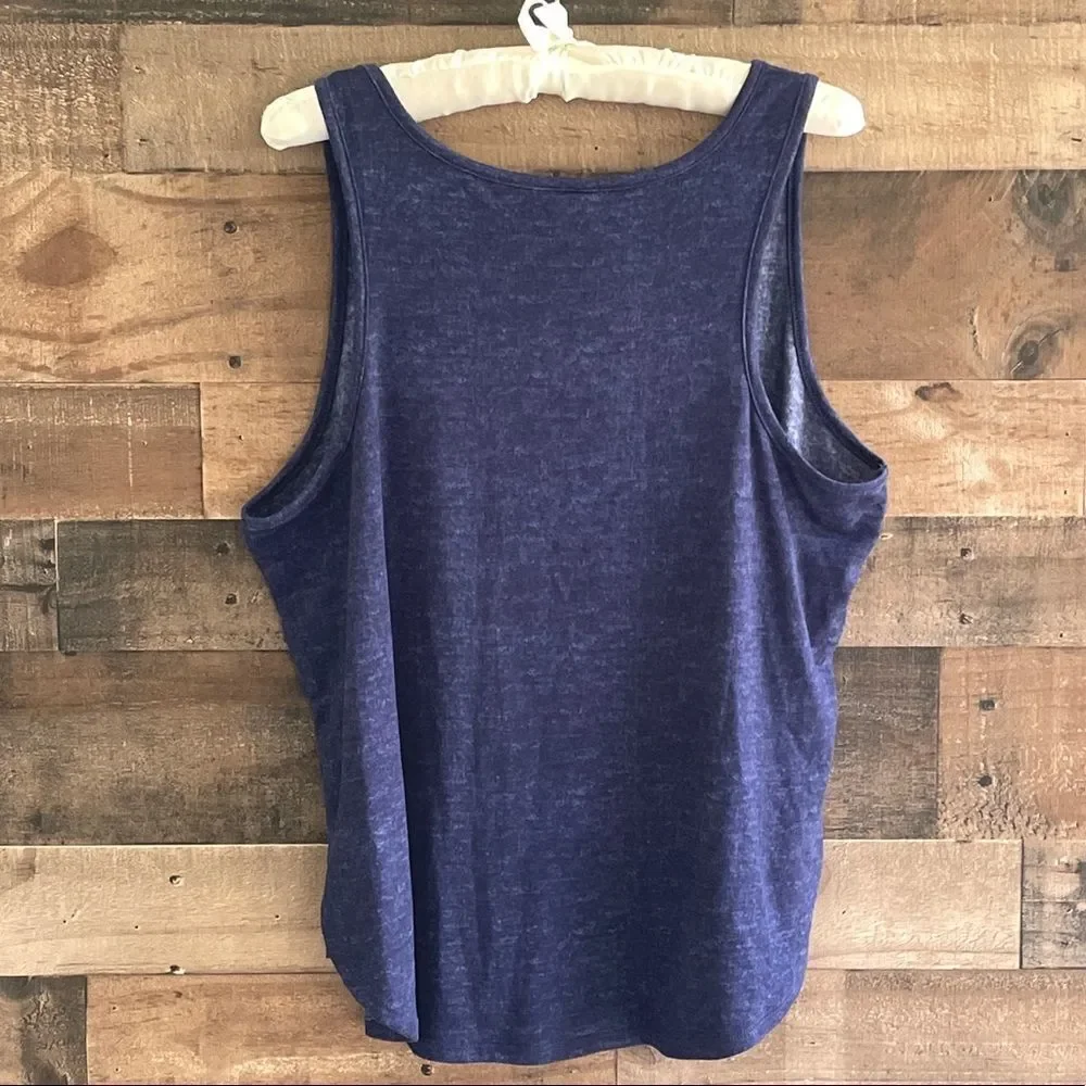 Jaclyn Intimates Blue Plush Tank Top Size Large Like New